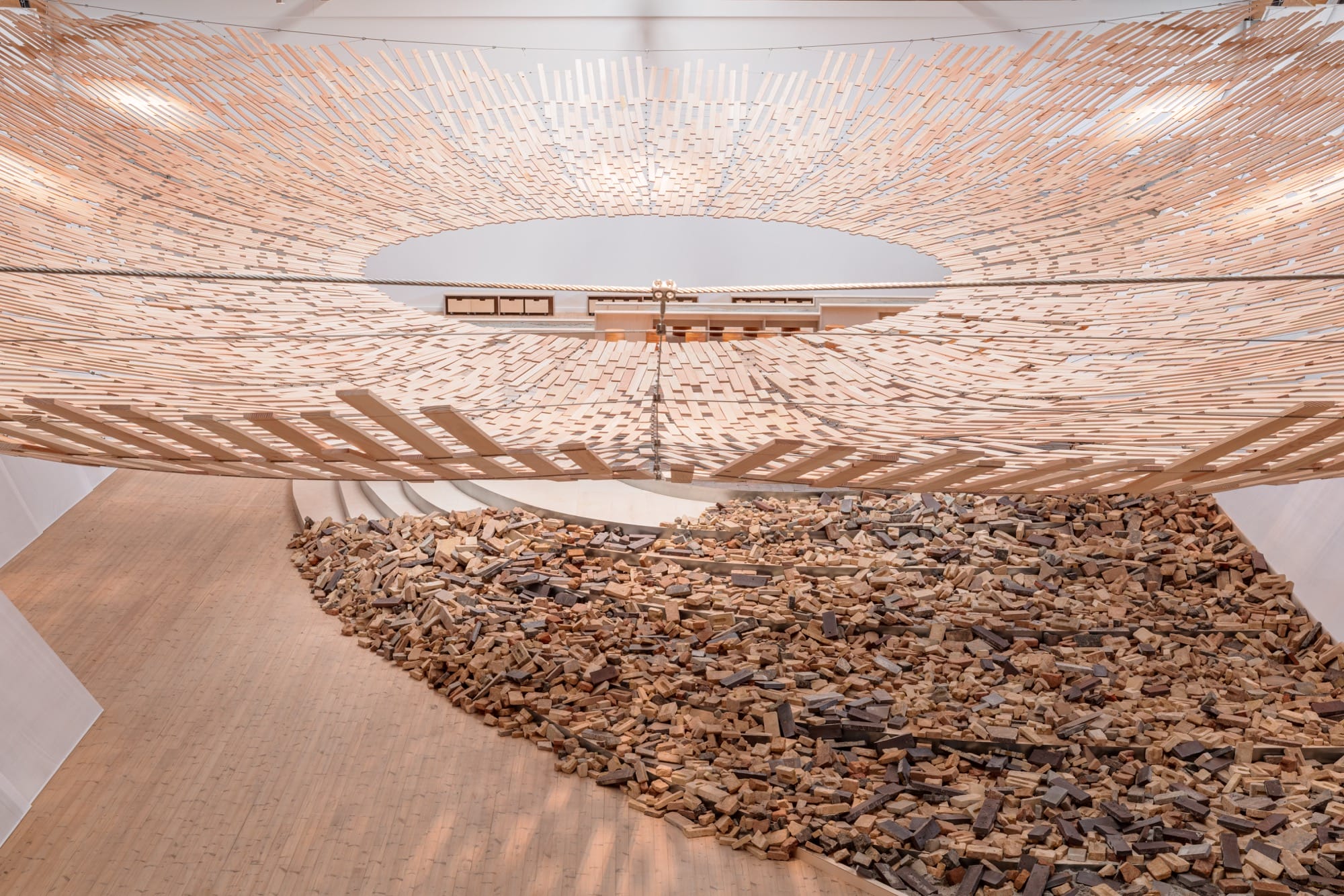 A Wooden Canopy by Kengo Kuma Casts Dappled Light Around a Copenhagen Museum